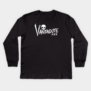 Vantadote XXX Punk Rock Skater Skull Logo Kids Long Sleeve T-Shirt